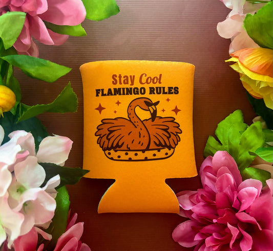 Flamingo Can Cooler