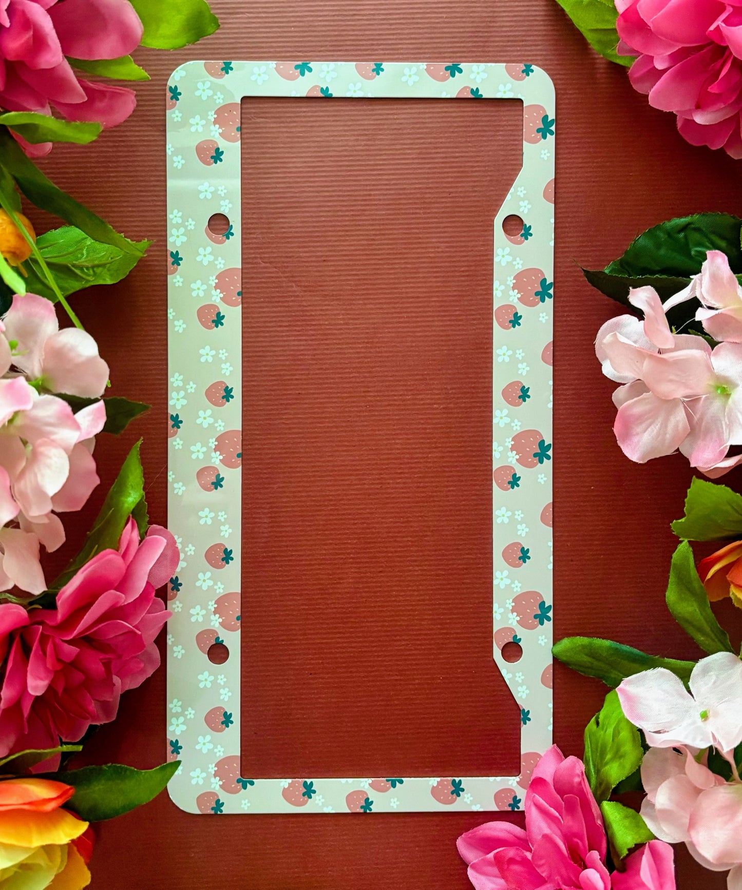 Strawberry License Plate Cover