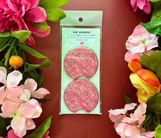 Pink Car Coasters