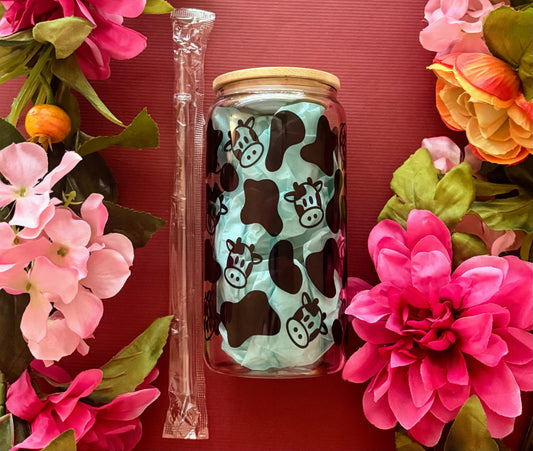 Cow Glass Can